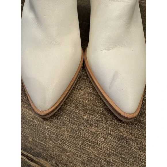 Dolce Vita Solow Stud Off White Leather Western Boot Womens Size 6.5 Cowgirl - Picture 11 of 12